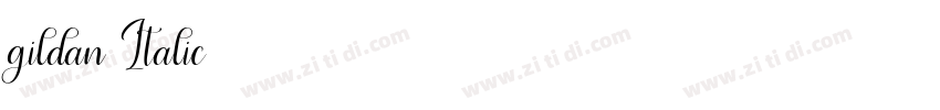 gildan Italic字体转换